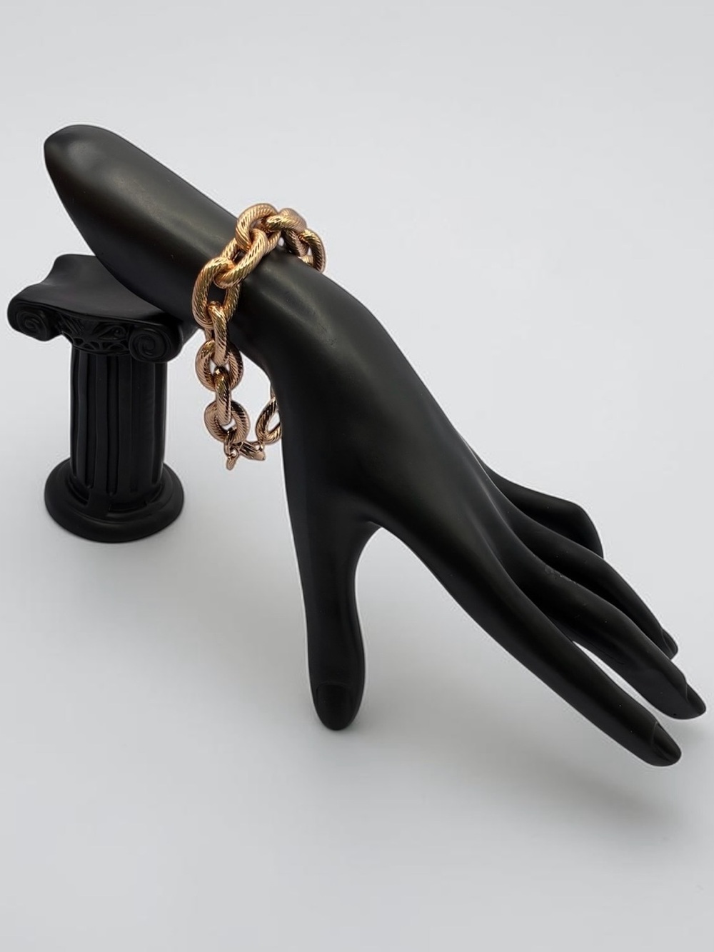 Milor Italy Bronze Textured Oval Link Bracelet - Picture 4 of 8